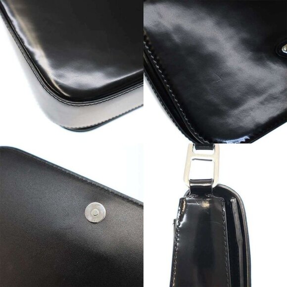 Prada Brushed Leather Shoulder Bag Black - Picture 10 of 10